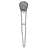 Blusher and powder brushes