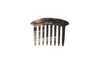 Steckkamm, breit, gebogen, Horn, 8-zinkig, 12x8cm