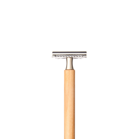 Rasierapparat, zylindrisch, natur (Kirsche, Buche, Nussbaum), klassisch, 13,5cm