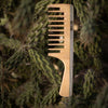 Strähnen-Griffkamm, Holz, bunt, breit, 24cm