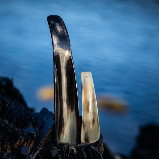 Horn Schuhlöffel, 25cm, Kopf 50mm