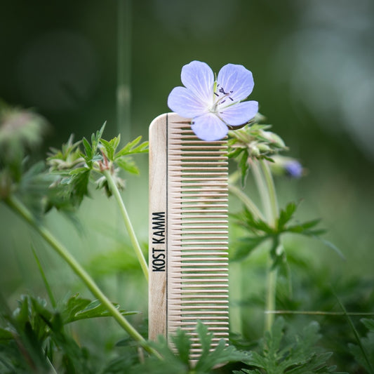 Mini-peigne de poche, bois, fin, 10cm