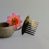 Steckkamm, breit, gebogen, Horn, 8-zinkig, 12x8cm