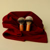 Shaving brush, conical, natural (cherry, beech), badger hair, 10cm