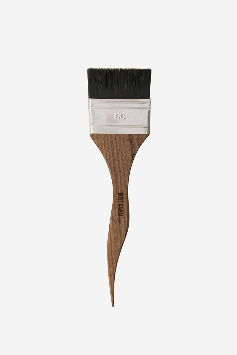 Färbepinsel, Nussbaum geölt, vegane Kunstborste, Breite 60mm, 23cm