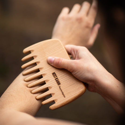 Fascia massage comb, cherry, 14.5cm