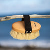 Brosse de massage, ovale, hêtre, longues soies végétales en sisal, 13cm