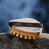 Meridian Brush, heart-shaped, maple, wooden bristles, 12cm