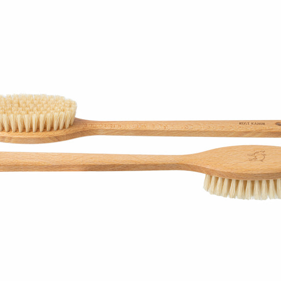 Kinderbadebürste, Buche, weiche Borste vom Hausschwein, Tiermotive, 29cm