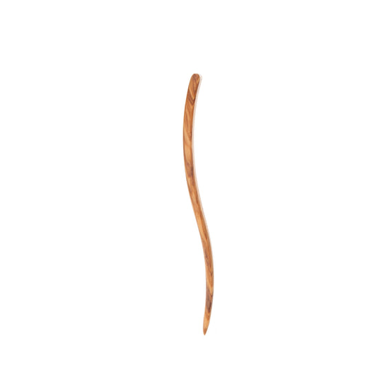 Haarstab, S-förmig, verschiedene Naturhölzer, ca. 14cm