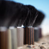 Shaving brush, cylindrical, colorful laminated wood, vegan synthetic bristles, 10cm