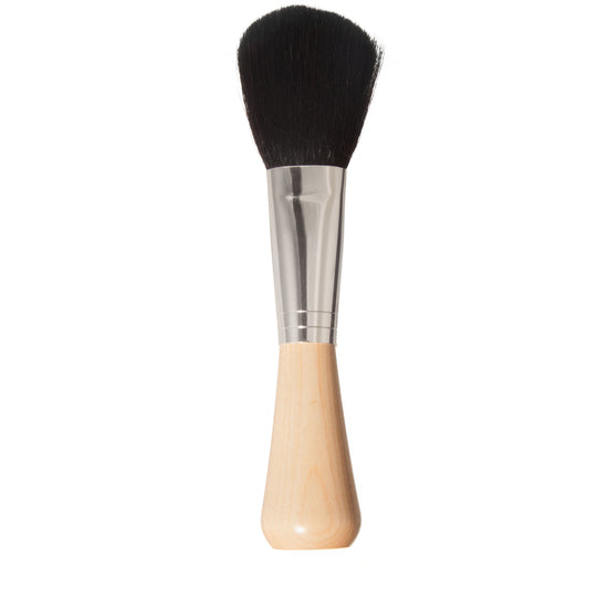 Puderpinsel, Standfuß, Ahorn oder Kirsche, Ziegenhaar, Premium-Qualität, 17cm