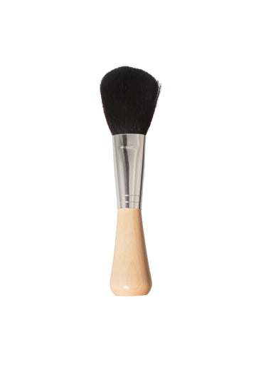Puderpinsel, Standfuß, Ahorn oder Kirsche, Ziegenhaar, Premium-Qualität, 17cm