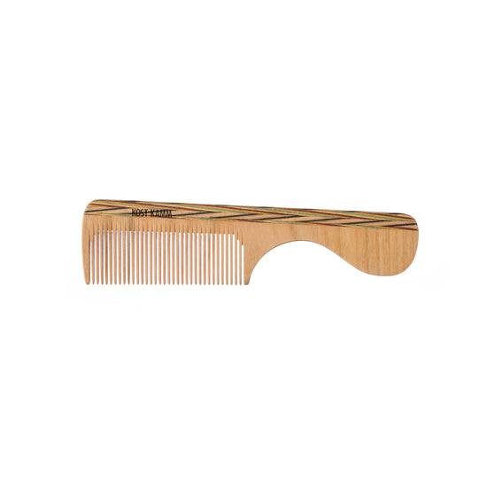 Griffkamm, Holz, bunt, fein, 16cm