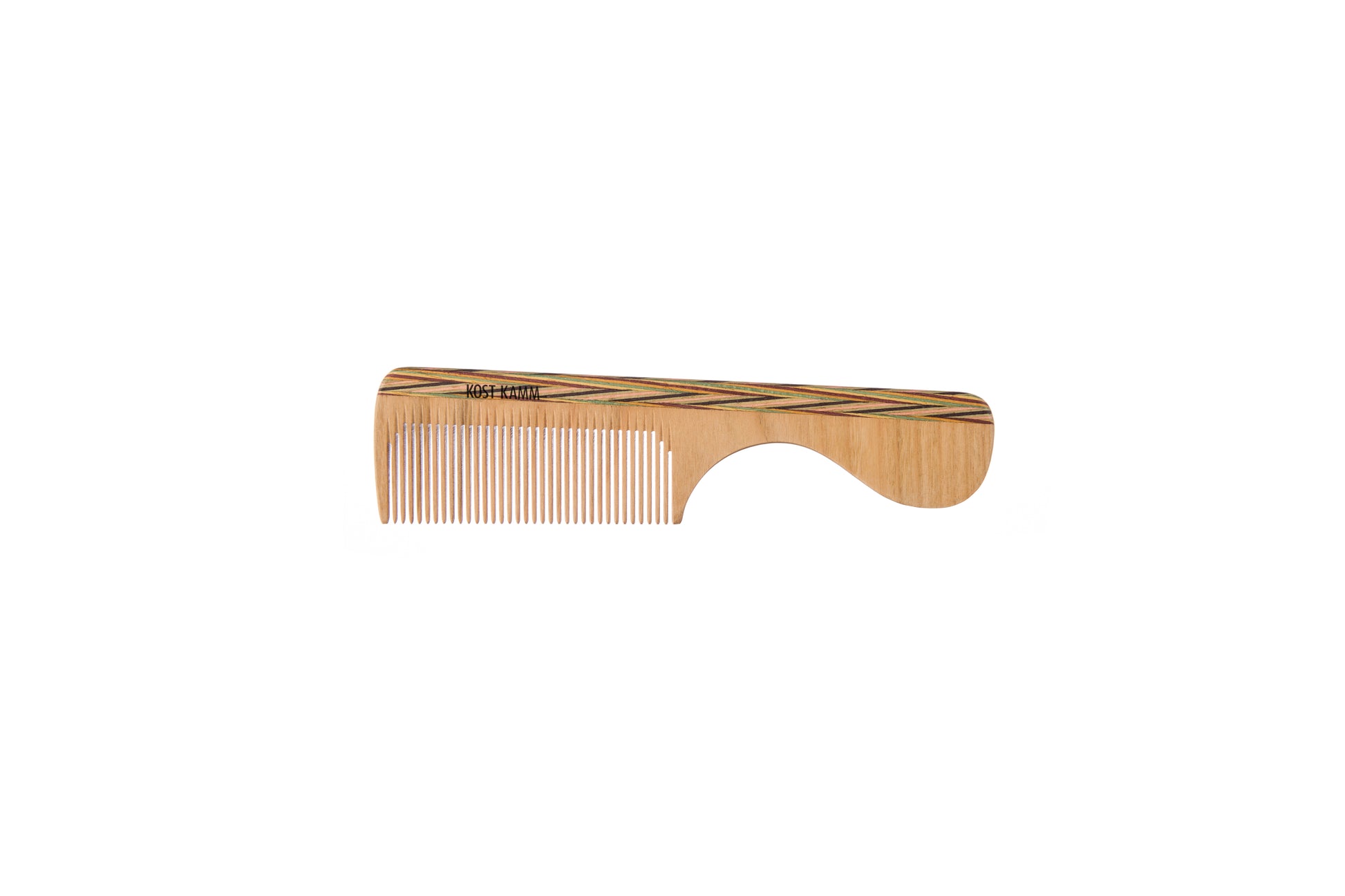 Griffkamm, Holz, bunt, fein, 16cm