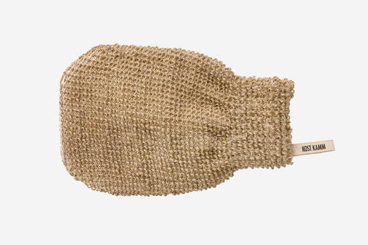 Massagehandschuh, Jute, gestrickt, 22cm
