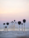 Brosse à mascara, manche conique, bouleau, poils synthétiques végans, 19cm