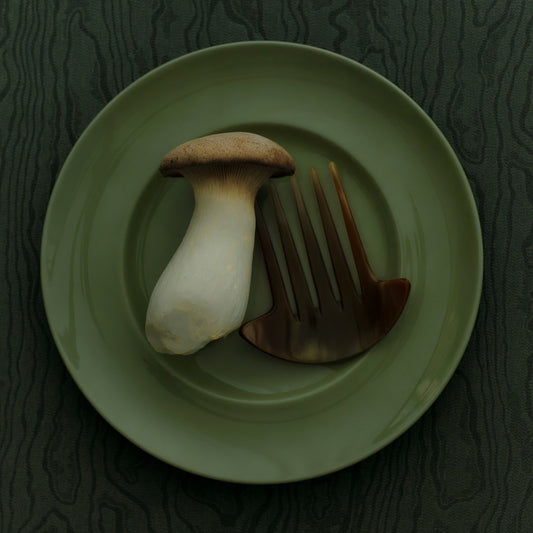 Steckkamm, lang, gebogen, Horn, 5-zinkig, 10x10cm
