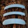 Barrette, bois de placage uni avec accent finement contrasté, fermoir 10cm