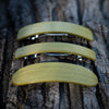 Barrette, bois de placage uni avec accent finement contrasté, fermoir 10cm