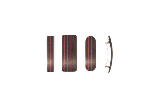 Haarspange, bunt eingefärbtes Schichtholz, Schließe 6cm