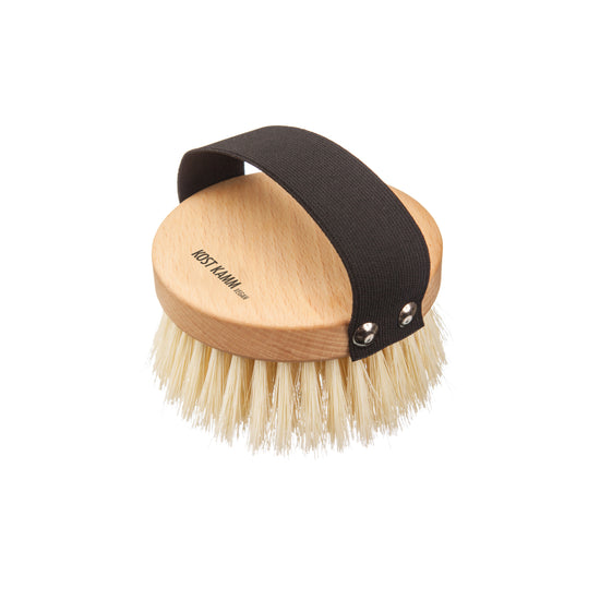 Massagebürste, rund, Buche, lange vegane Sisalborsten, d=10cm