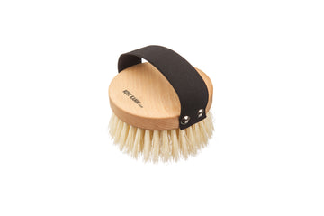 Massagebürste, rund, Buche, lange vegane Sisalborsten, d=10cm