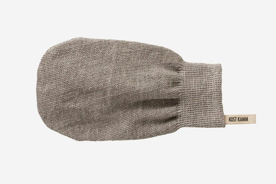 Hamam-Handschuh, Leinen gestrickt, GOTS zertifiziert, 22cm