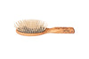 Langhaar-Holzstiftbürste, oval, Olivenholz, gerade extra lange Holznoppen, 9-reihig, 21,5cm