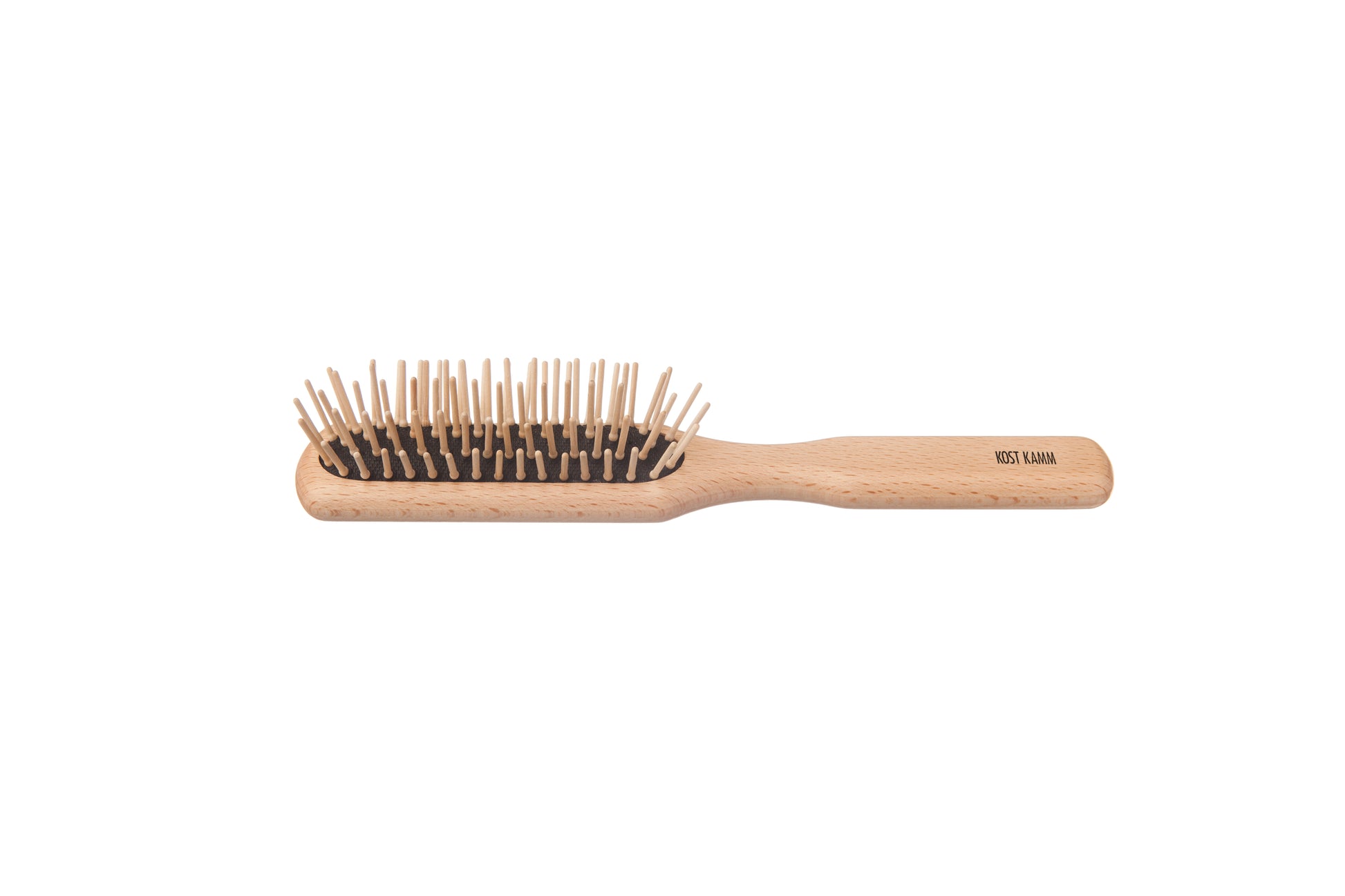 Holzstiftbürste, schmal, Buche, gerade Holznoppen, 5-reihig, 21,5cm