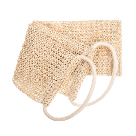 Massageband, Sisal  gestrickt mit Baumwollgriff