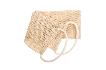 Massageband, Sisal  gestrickt mit Baumwollgriff