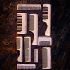 Hair comb, wood, colorful, wide-medium, 19cm