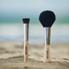 Kabuki Make-up-Pinsel, konischer Griff, Ahorn, veganes Kunsthaar, Haarl. 25mm, gerader Kopf, 17cm