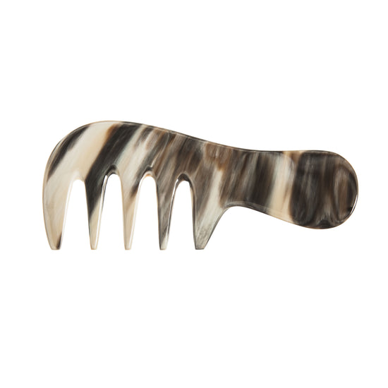 Locken-Griffkamm, Fingerbreit, Horn, 16cm