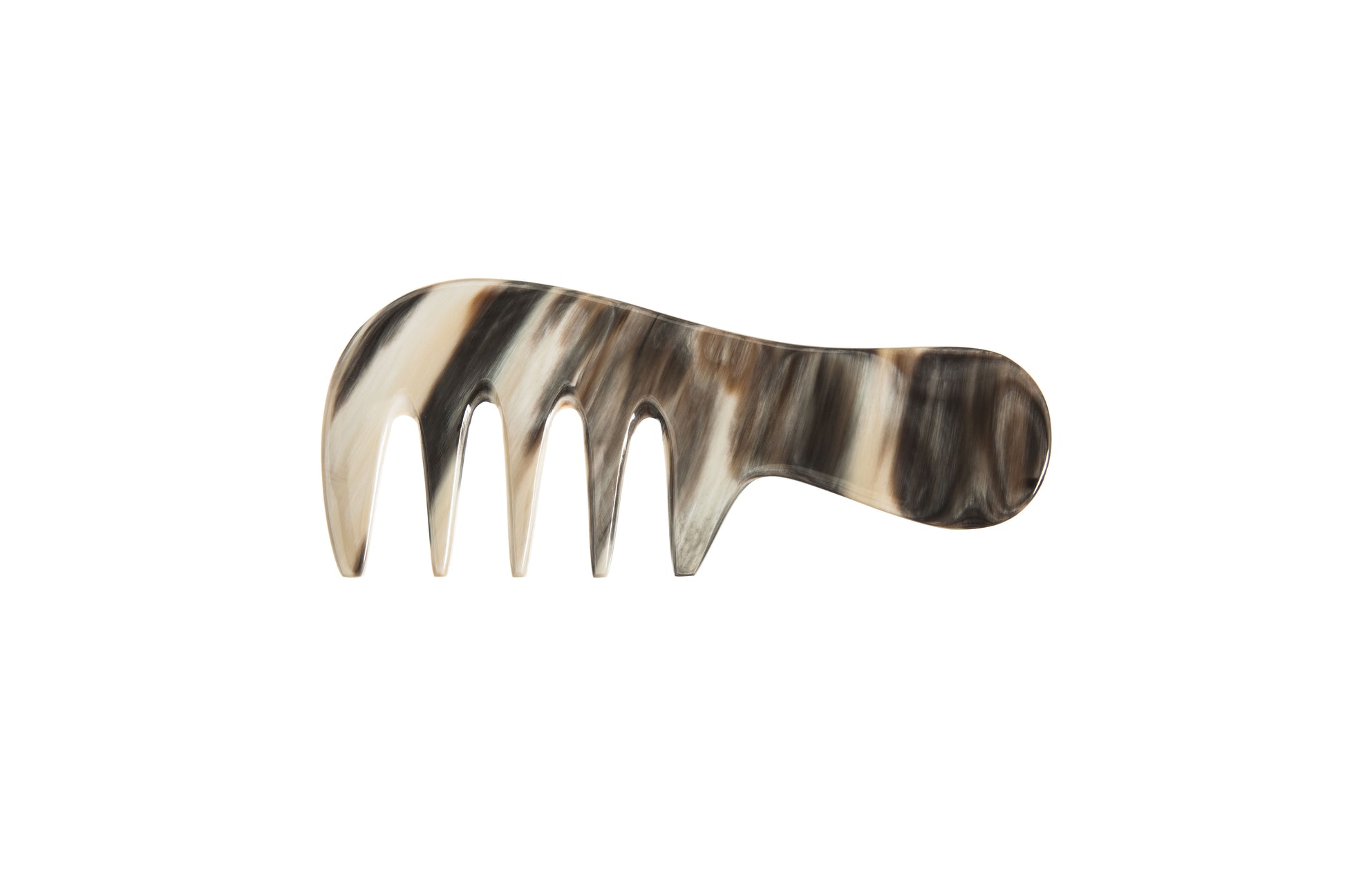 Locken-Griffkamm, Fingerbreit, Horn, 16cm