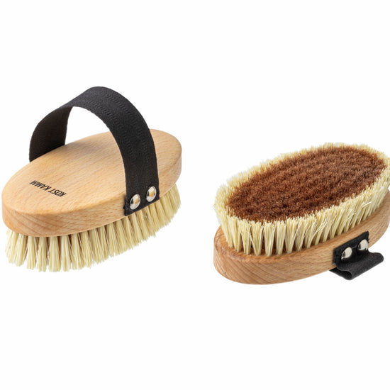 Body Ionic Brush, "Klosterbürste", Buche, Bronzedraht mit veganen Sisalborsten, 14cm