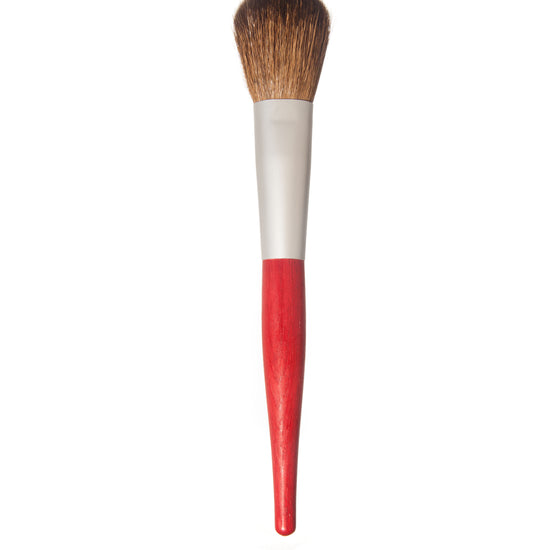 Rougepinsel, schmal, buntes Schichtholz, Ziegenhaar, 17cm