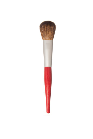 Rougepinsel, schmal, buntes Schichtholz, Ziegenhaar, 17cm