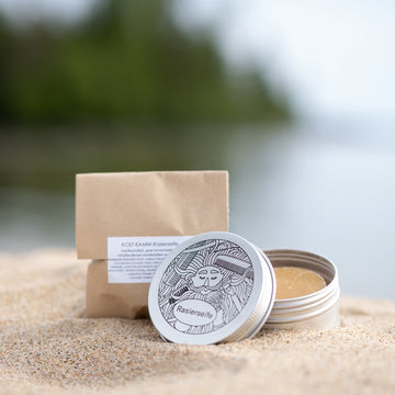 Rasierseife mit Schafsmilch in der Aludose, pflanzliche Inhaltsst. aus KBA, Honigduft, 60g