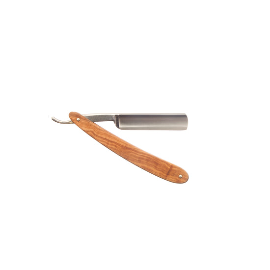 Rasiermesser, Olivenholz, Solinger Stahl, Hohlschliff, 15,5cm