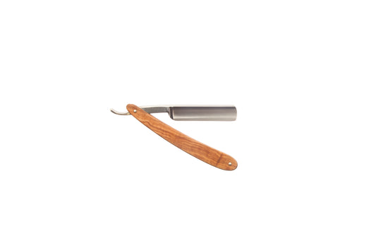 Rasiermesser, Olivenholz, Solinger Stahl, Hohlschliff, 15,5cm