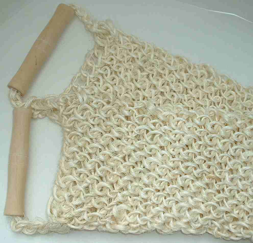 Massageband, Sisal geflochten mit Holzgriff, 3350A