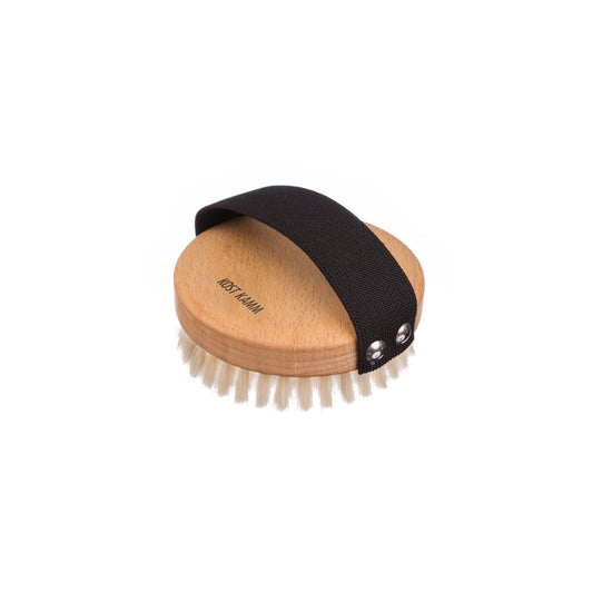 Massagebürste, rund, Buche, Borste vom Hausschwein, d=10cm