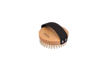 Massagebürste, rund, Buche, Borste vom Hausschwein, d=10cm