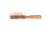 Langhaar-Holzstiftbürste, schmal, Olivenholz, gerade extra lange Holznoppen, 5-reihig, 20cm