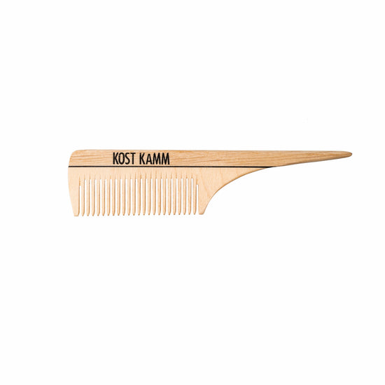 Schnautzer-Kamm mit Spitze, Holz, fein, 12cm