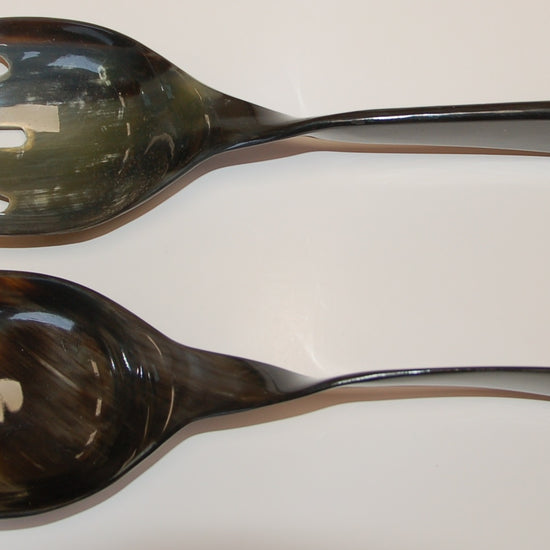 Salatbesteck, 28cm, gedrehter Griff