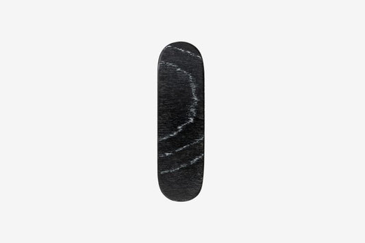 Haarspange, oval, schwarz-weißes Furnierholz, Design Sushi, Schließe 8cm