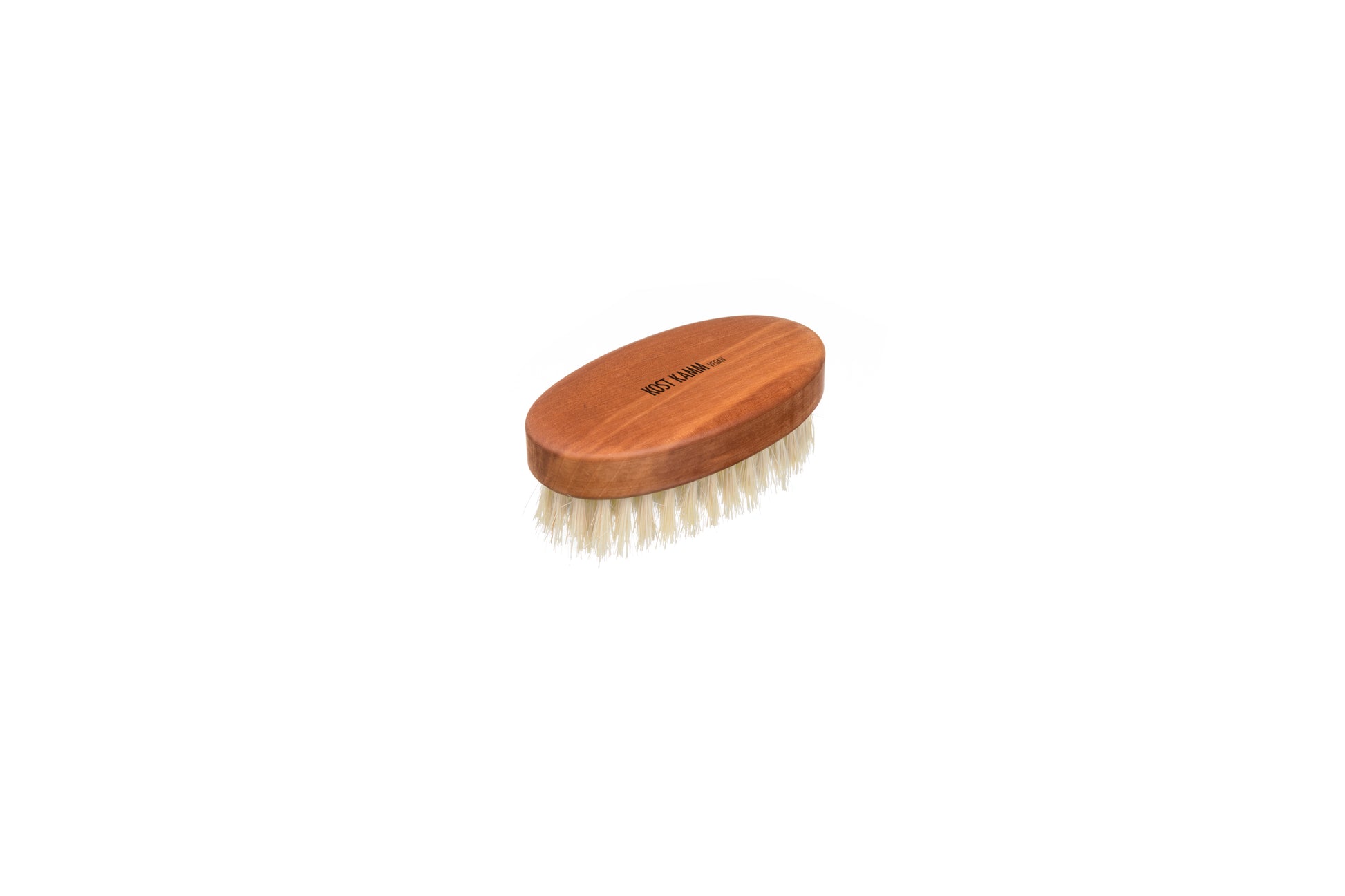 Bartbürste oval, groß, Birnbaum, vegane Sisalborste, 9cm